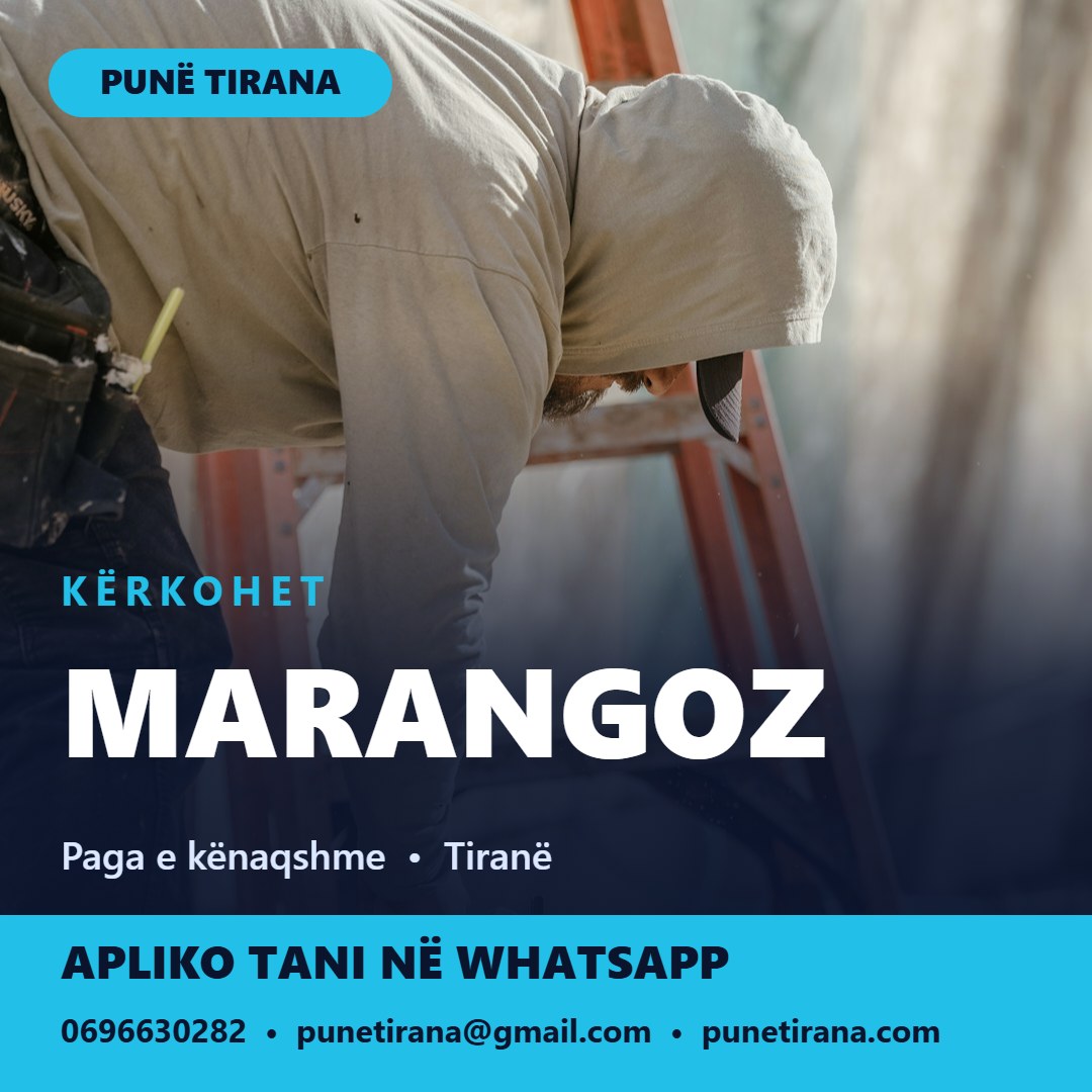 Poster MARANGOZ Kërkohet marangoz - Punë Tirana